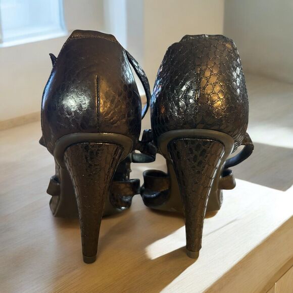 Kenneth Cole Reaction NEW Dangle Know Black Leather Sandals - Women's Size 10M - Picture 9 of 12